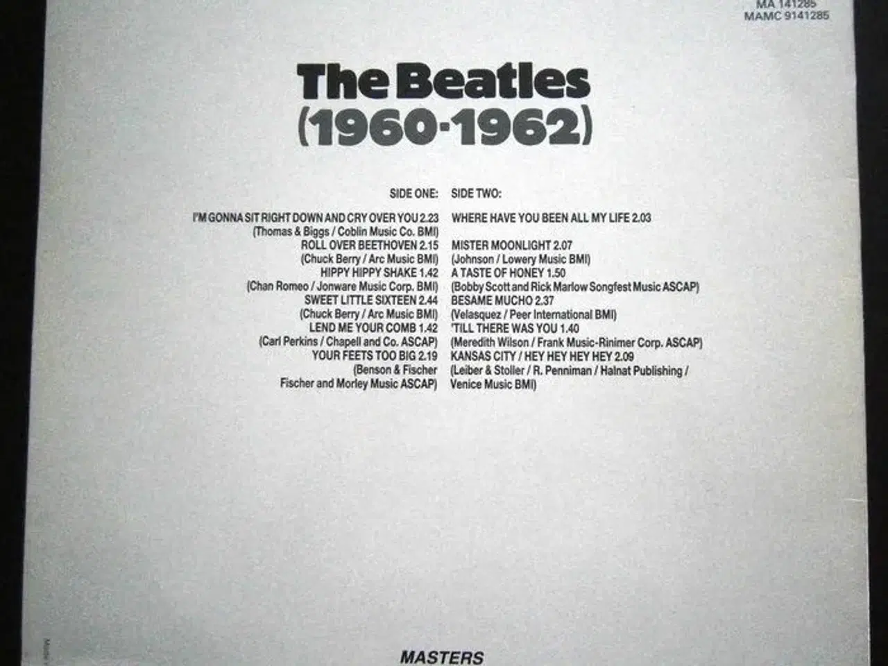 Billede 2 - the beatles 1960-1962, lp