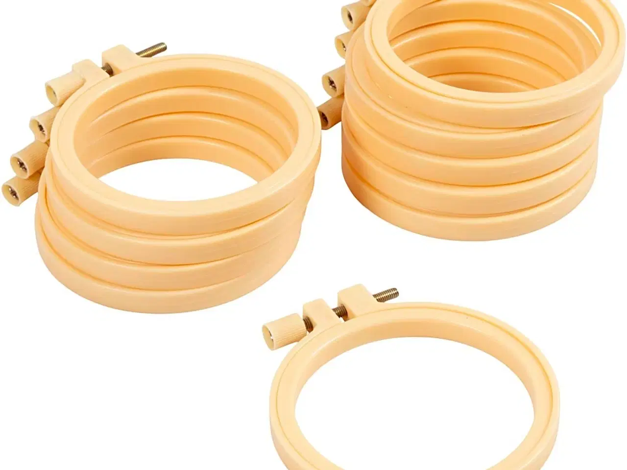 Billede 1 - Rund Broderiramme 9,5 cm - 10 stk. i Pakke