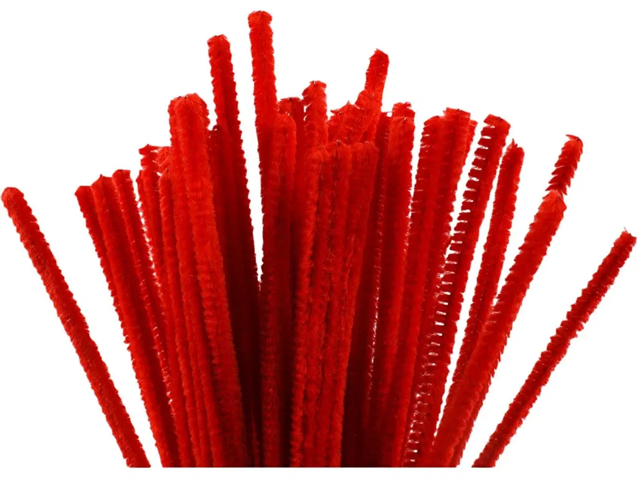 Billede 1 - Røde Chenille Piberensere 30 cm - 50 stk.