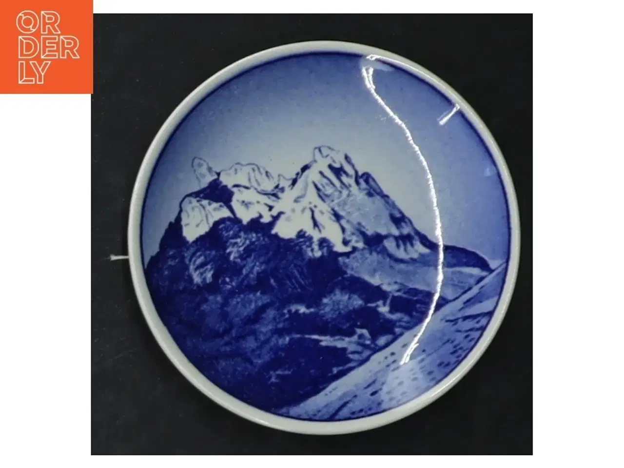 Billede 4 - Blå dekorative tallerkener med motiver (str. Ø 8 cm. 5 styk)