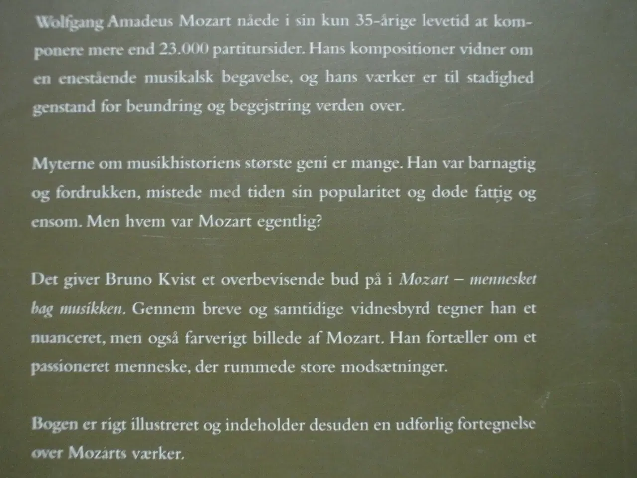 Billede 2 - mozart - mennesket bag musikken, af bruno kvist