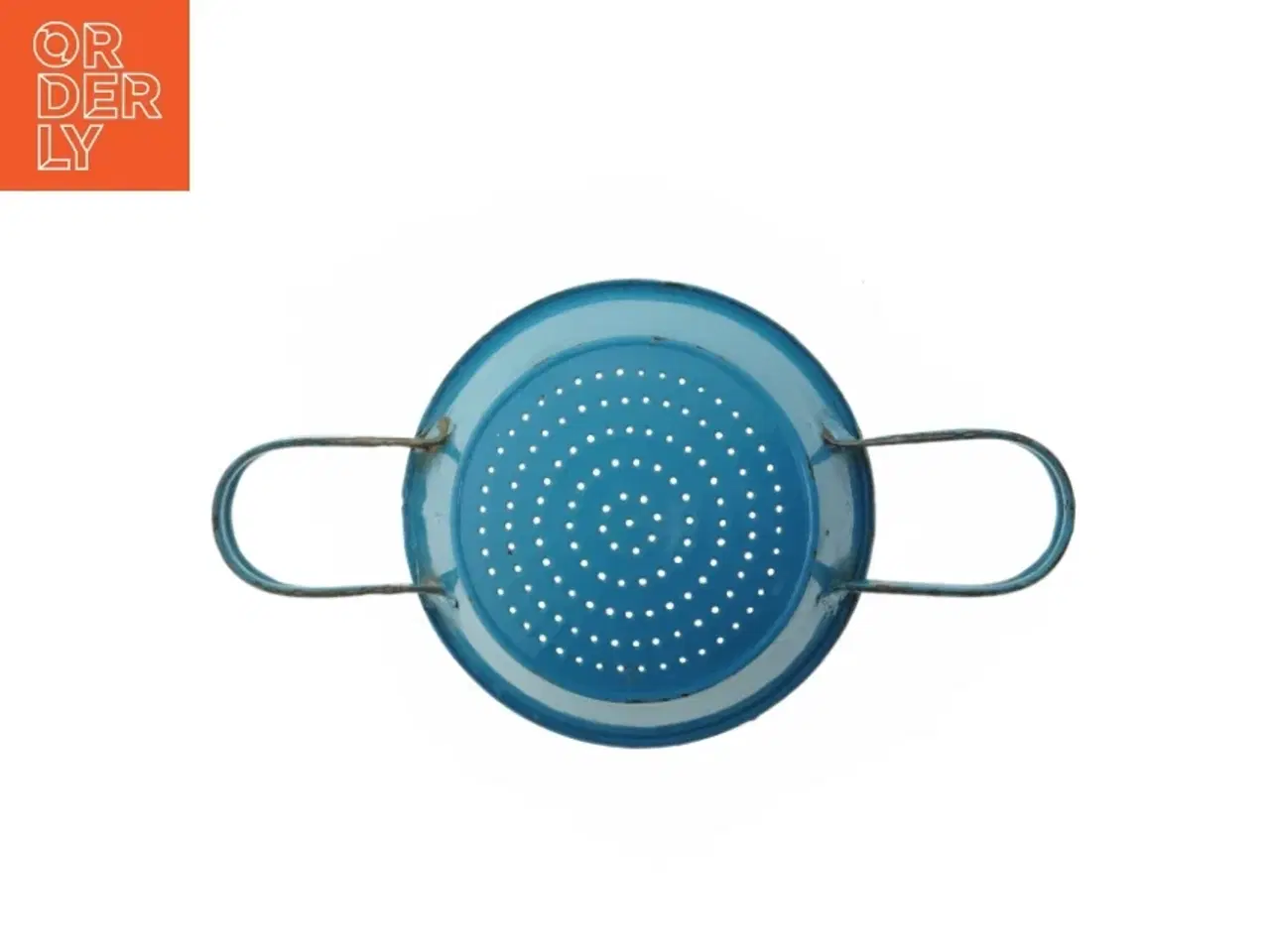 Billede 3 - Vintage blå emaljesi (str. Ø 18,5 cm)