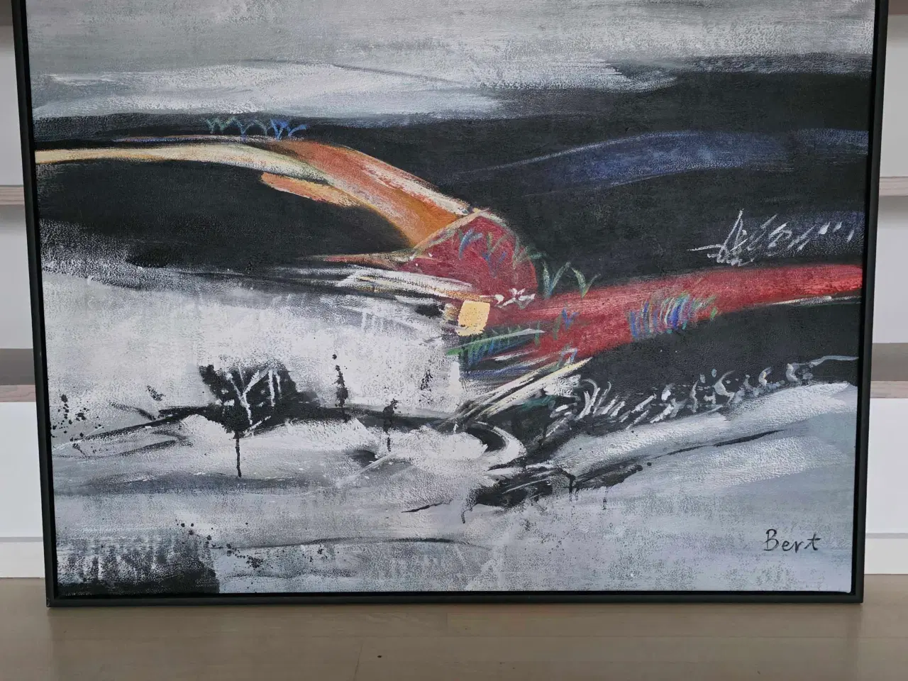 Billede 2 - Signeret håndmalet oliemaleri af ukendt kunstner