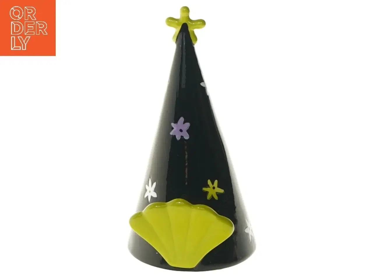 Billede 3 - Keramisk figur med blomsterdesign (str. 20 cm)