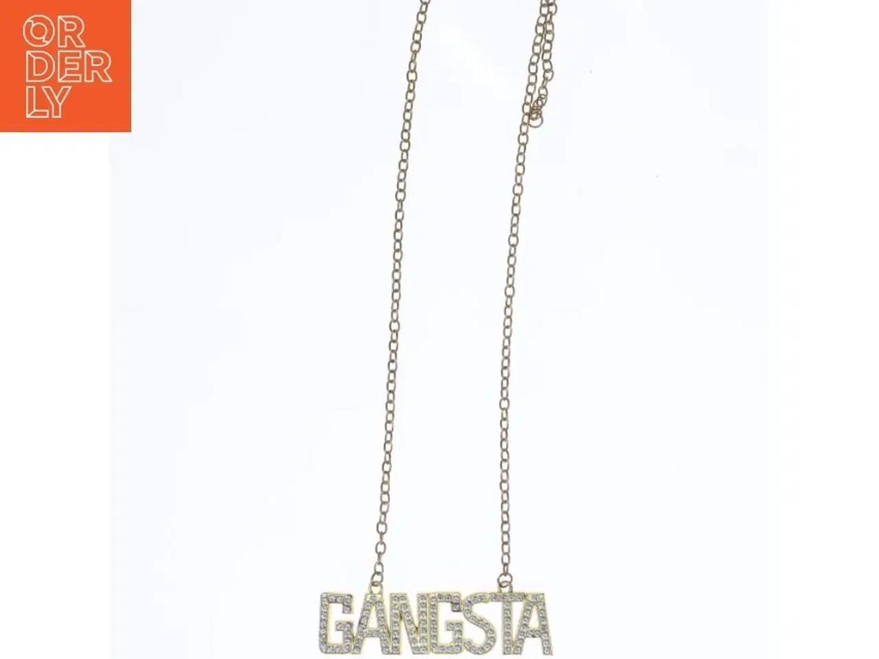 Billede 1 - Halskæde med GANGSTA vedhæng (str. 52 cm)