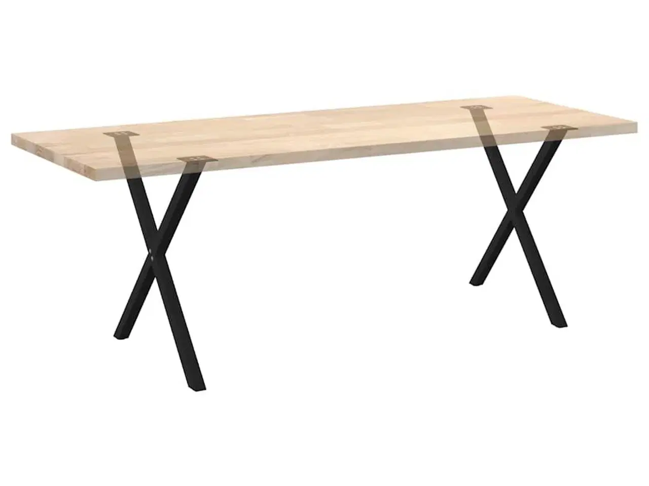 Billede 8 - Spisebordsben X-formet 2 stk. sort 70 x (72-73) cm stål