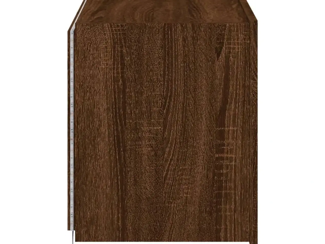 Billede 9 - Væghængte tv-borde 2 stk. med LED-lys 60x35x41 cm brunt egetræ