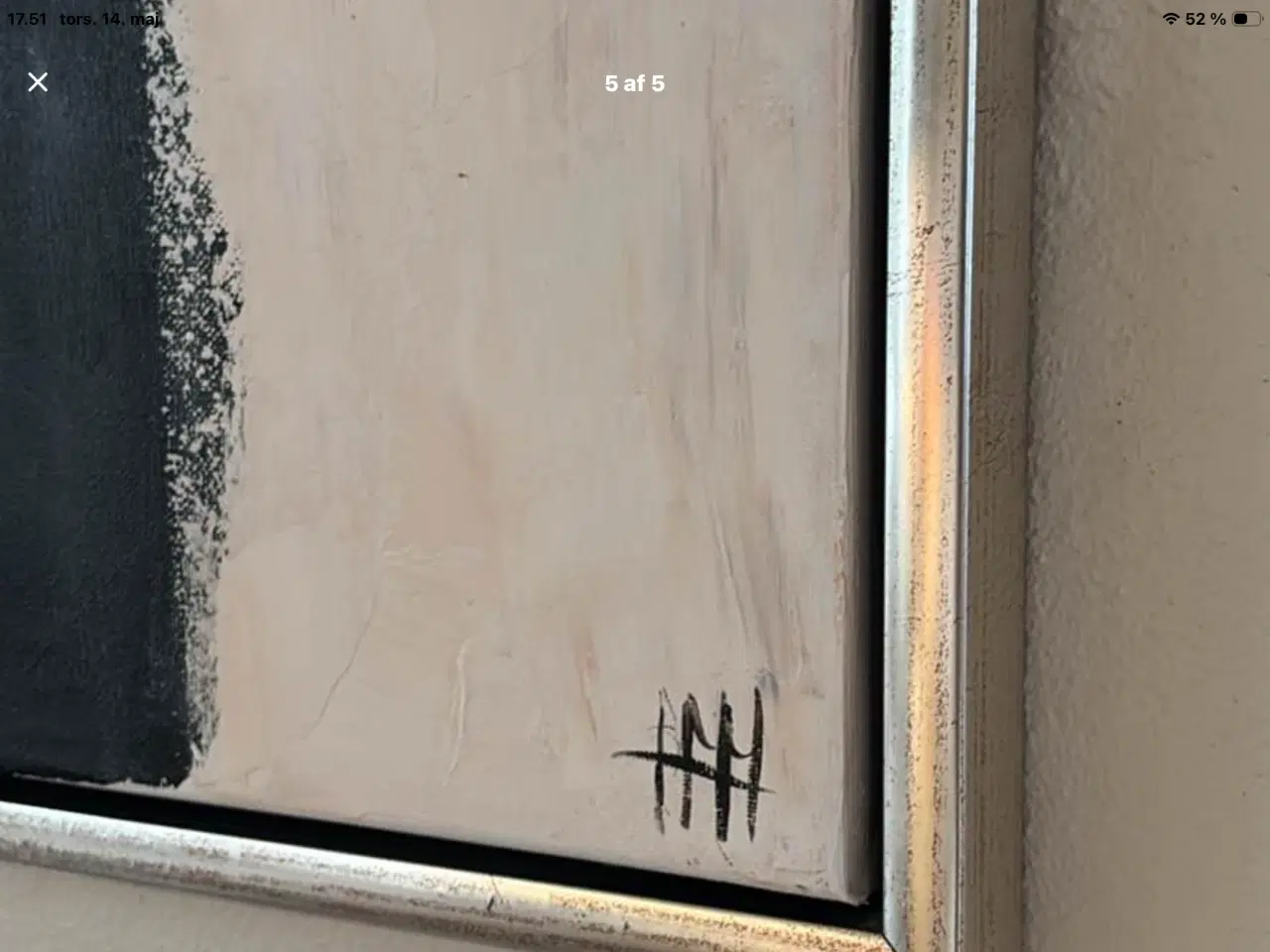 Billede 5 - 2 Abstrakte malerier med blomst i lyse farver