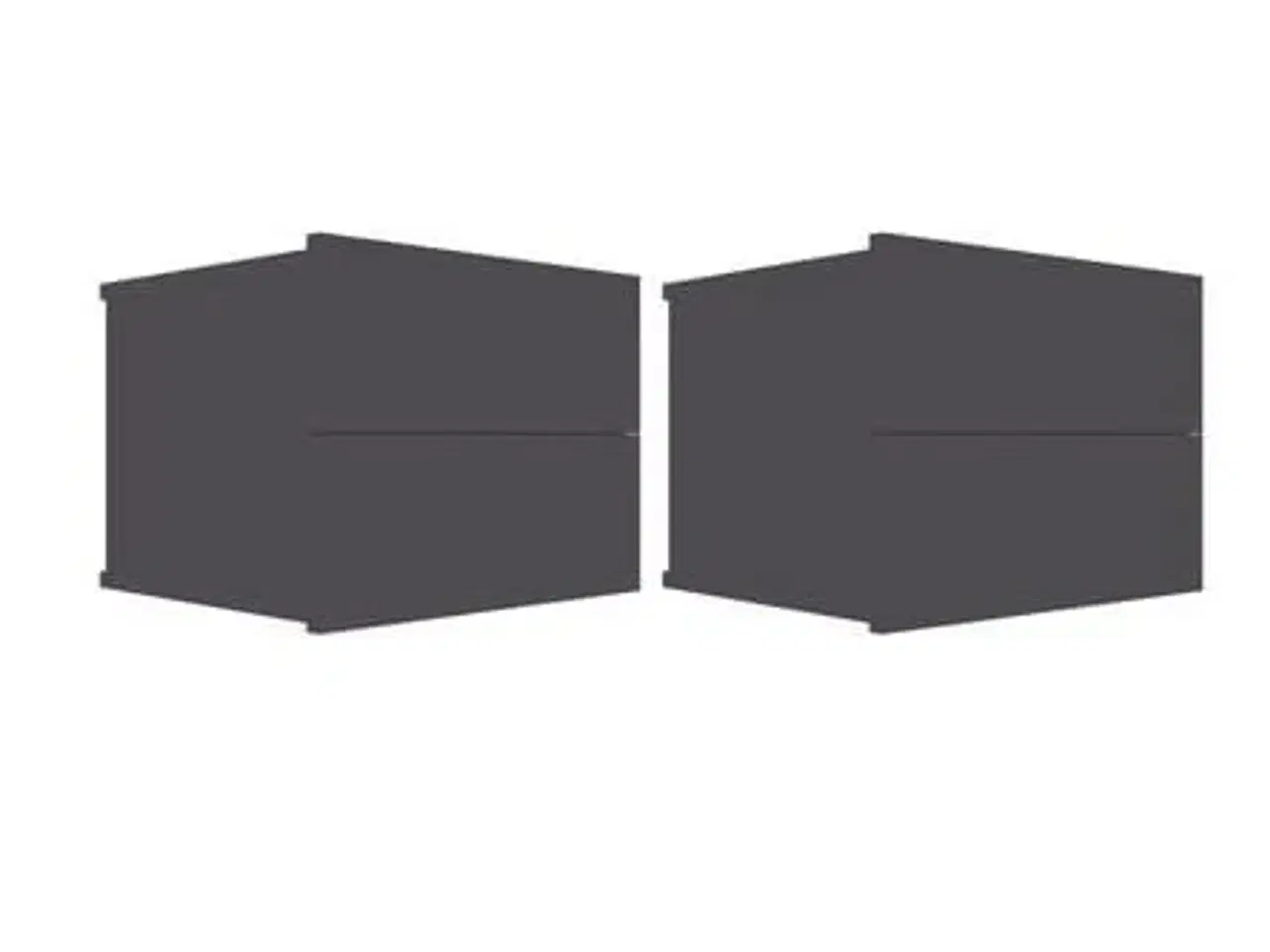 Billede 8 - Sengeskabe 2 stk. 40x30x30 cm spånplade grå