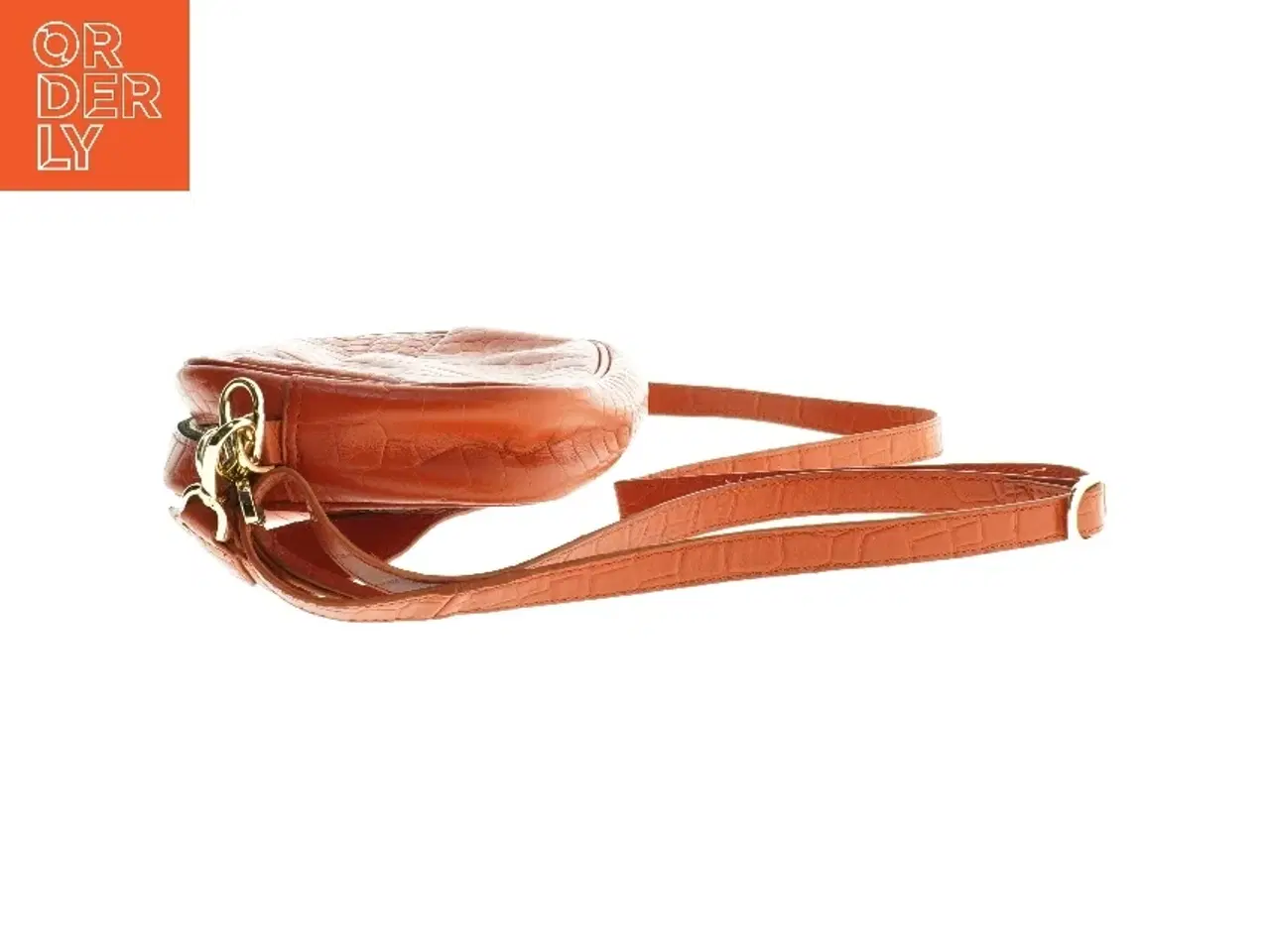 Billede 3 - Lille orange skuldertaske (str. 26 x 19 cm)