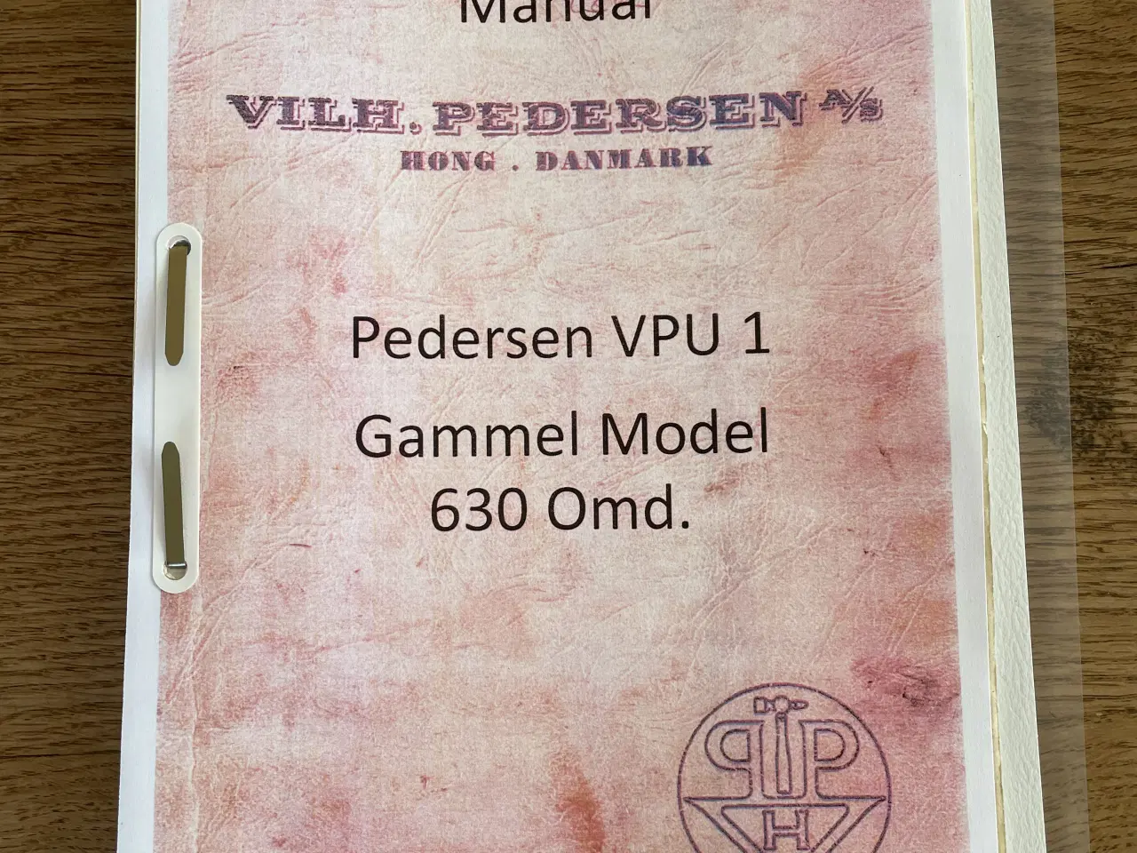 Billede 1 - Manual til Pedersen VPU-1