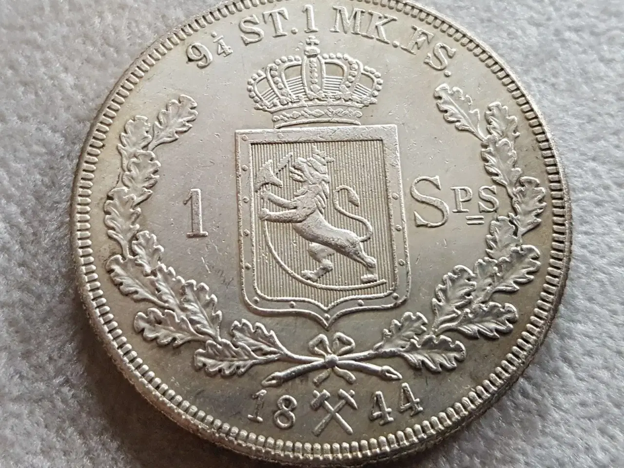 Billede 2 - Norge, mønter, 1 specie, 1844
