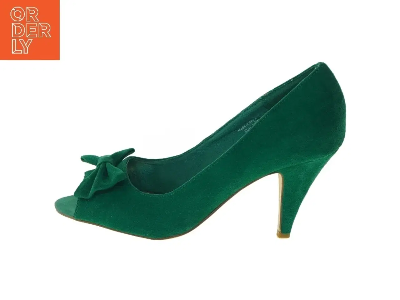 Billede 1 - Grønne stiletter med sløjfe fra H&M (str. 38 )