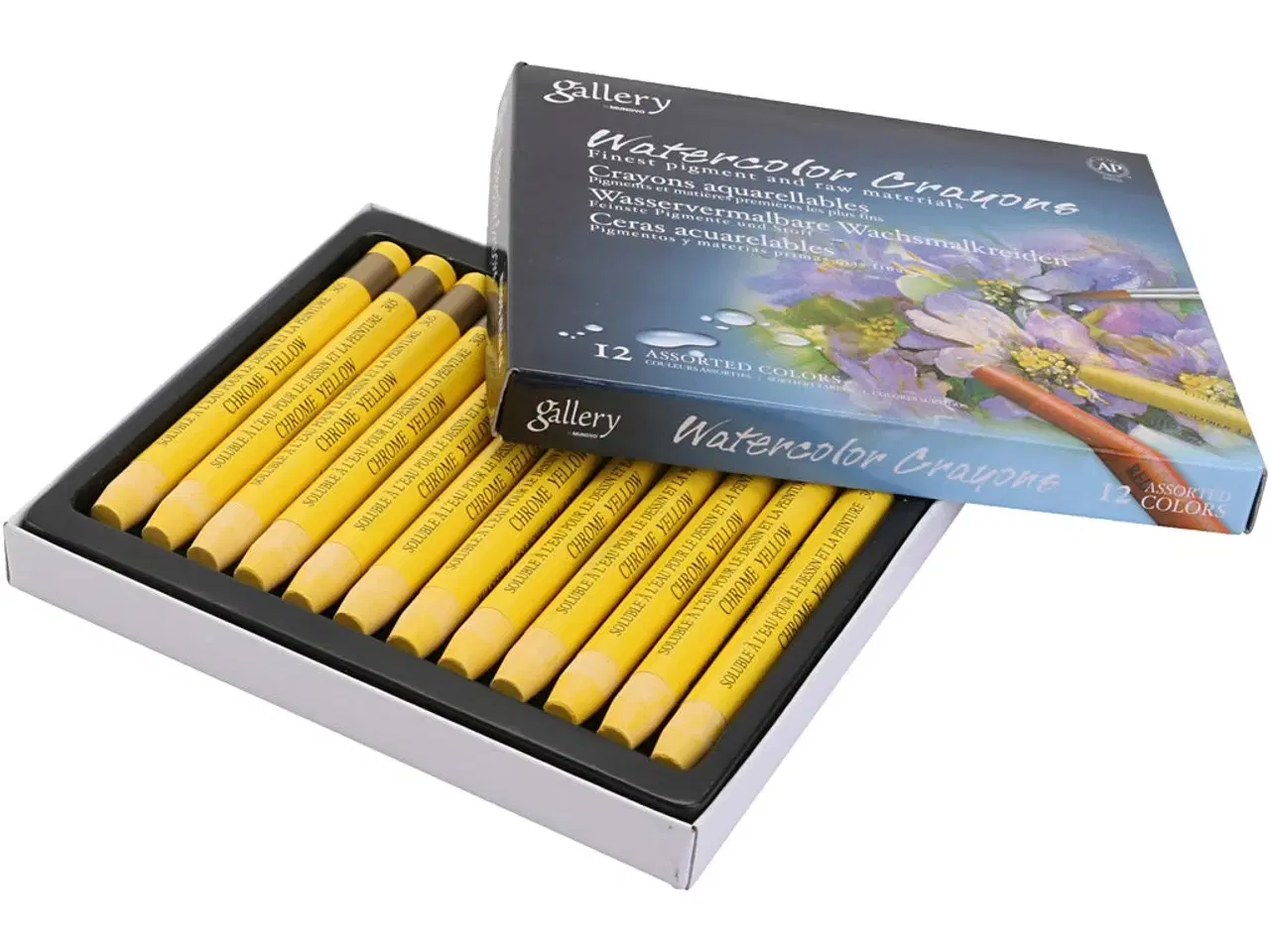 Billede 1 - Gallery Akvarelkridt Krom Gul 305 - 12 stk.