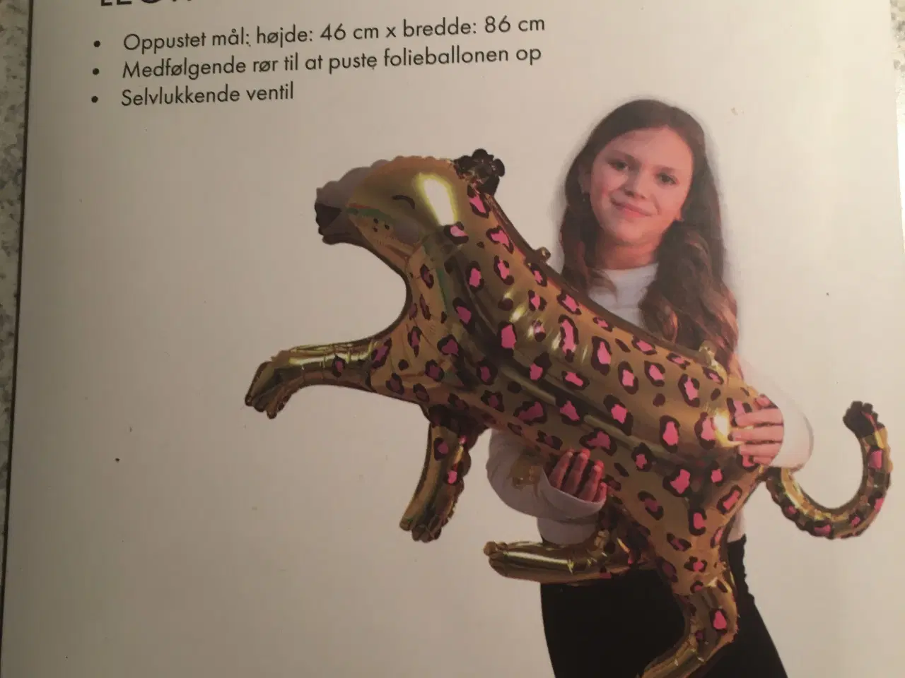 Billede 2 - Helt ny folieballon Stor Leopard