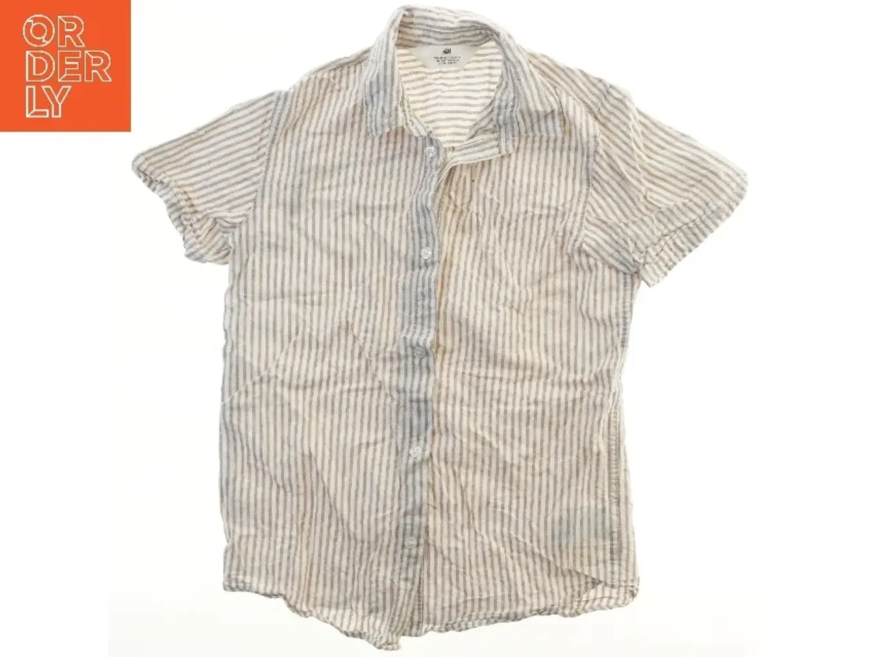 Billede 1 - Kortærmet skjorte med striber fra H&M (str. 146)