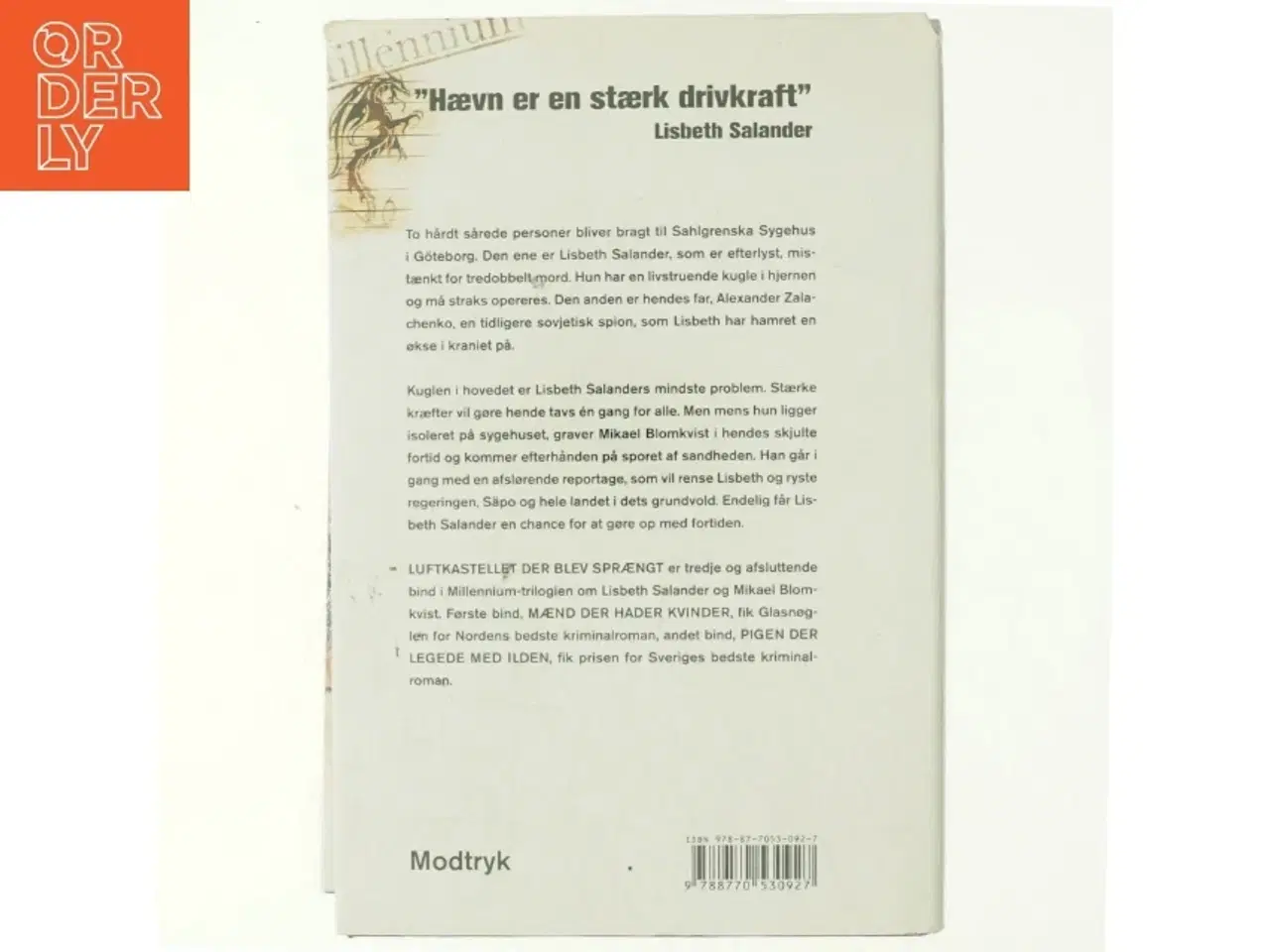 Billede 3 - Luftkastellet der blev sprængt af Stieg Larsson (Bog)