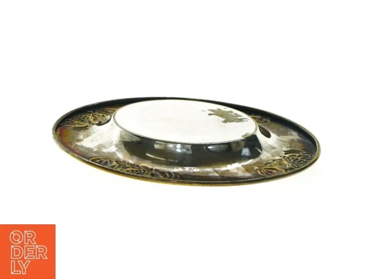 Billede 3 - Dekorativ sølvfarvet minitallerken (str. Ø 16 cm)