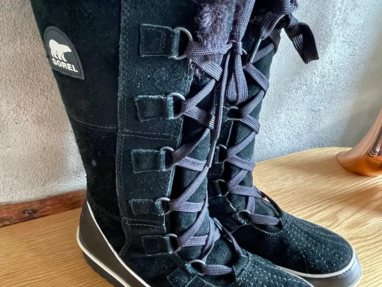 Billede 1 - Sorel vinterstøvler i sort, størrelse 39.5