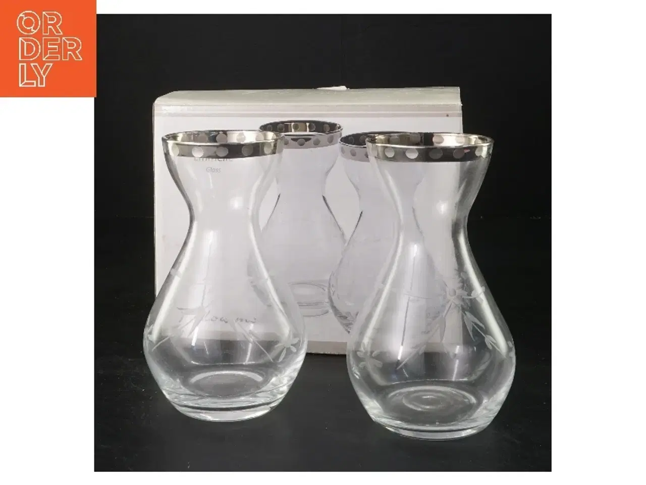 Billede 1 - Glasvaser med metalring fra Follow Me (str. 14 cm)