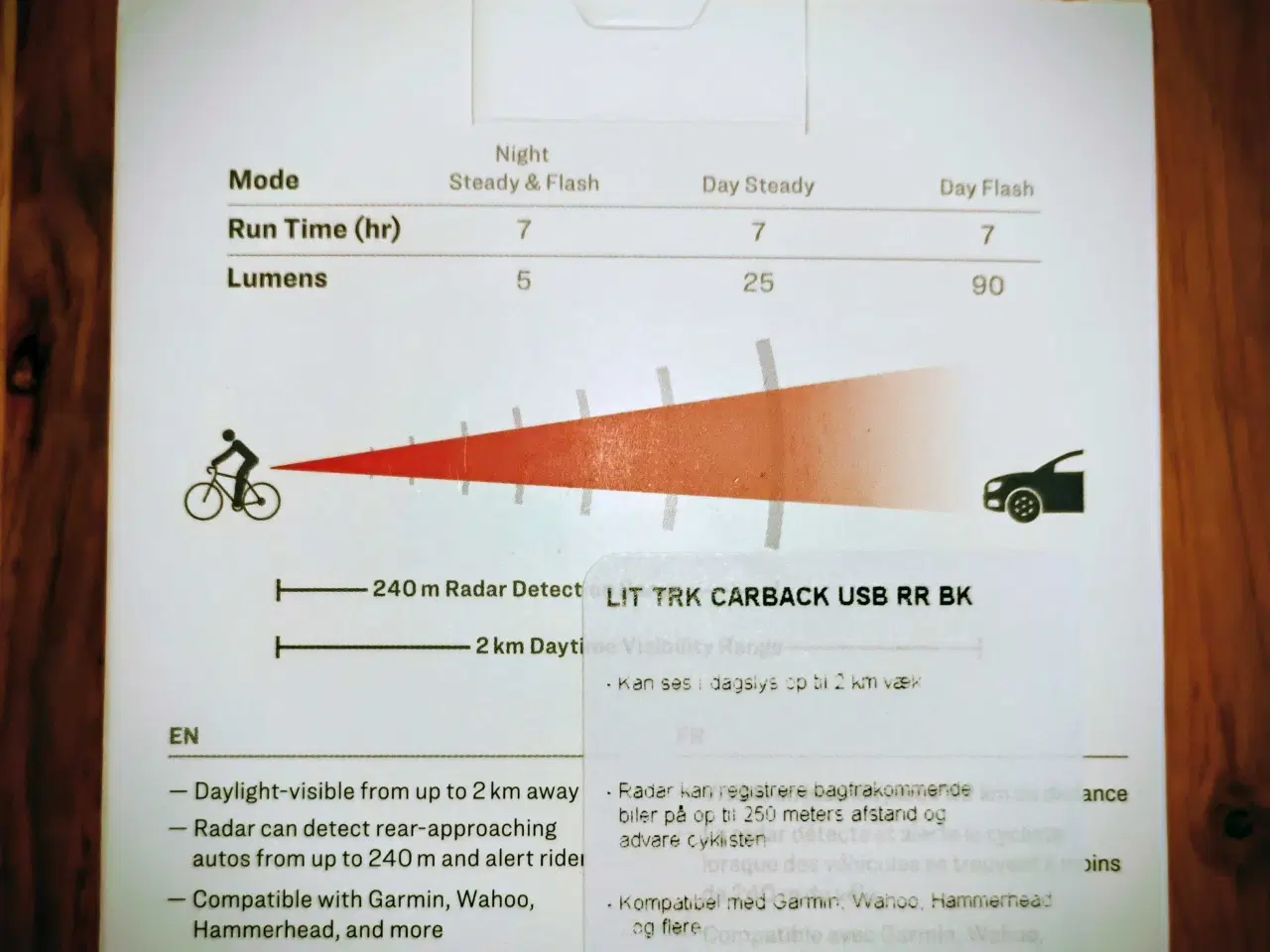Billede 2 - Trek Carback Radar Tail Light