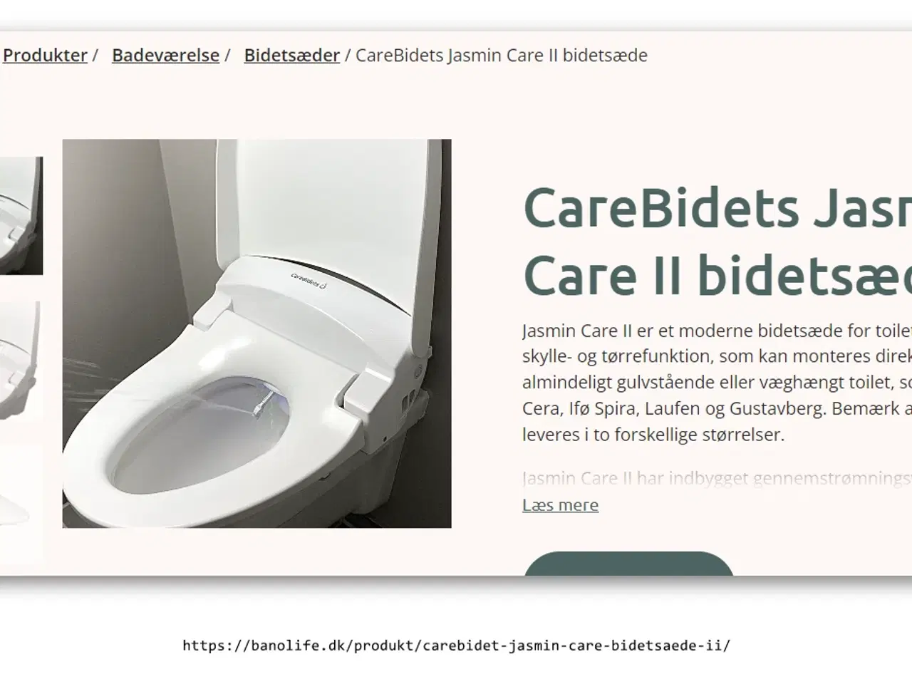 Billede 5 - Bidet med varme og vand, incl. Toiletforhøjer 4cm,