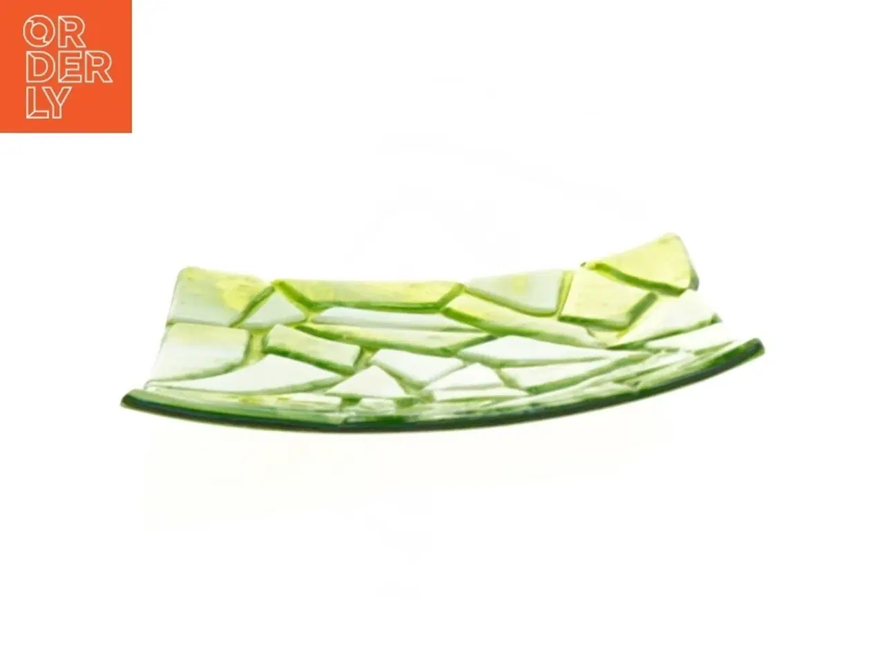 Billede 2 - Håndlavet Firkantet Glasfad med mosaikmønster fra Lillis (str. 20x20 cm)