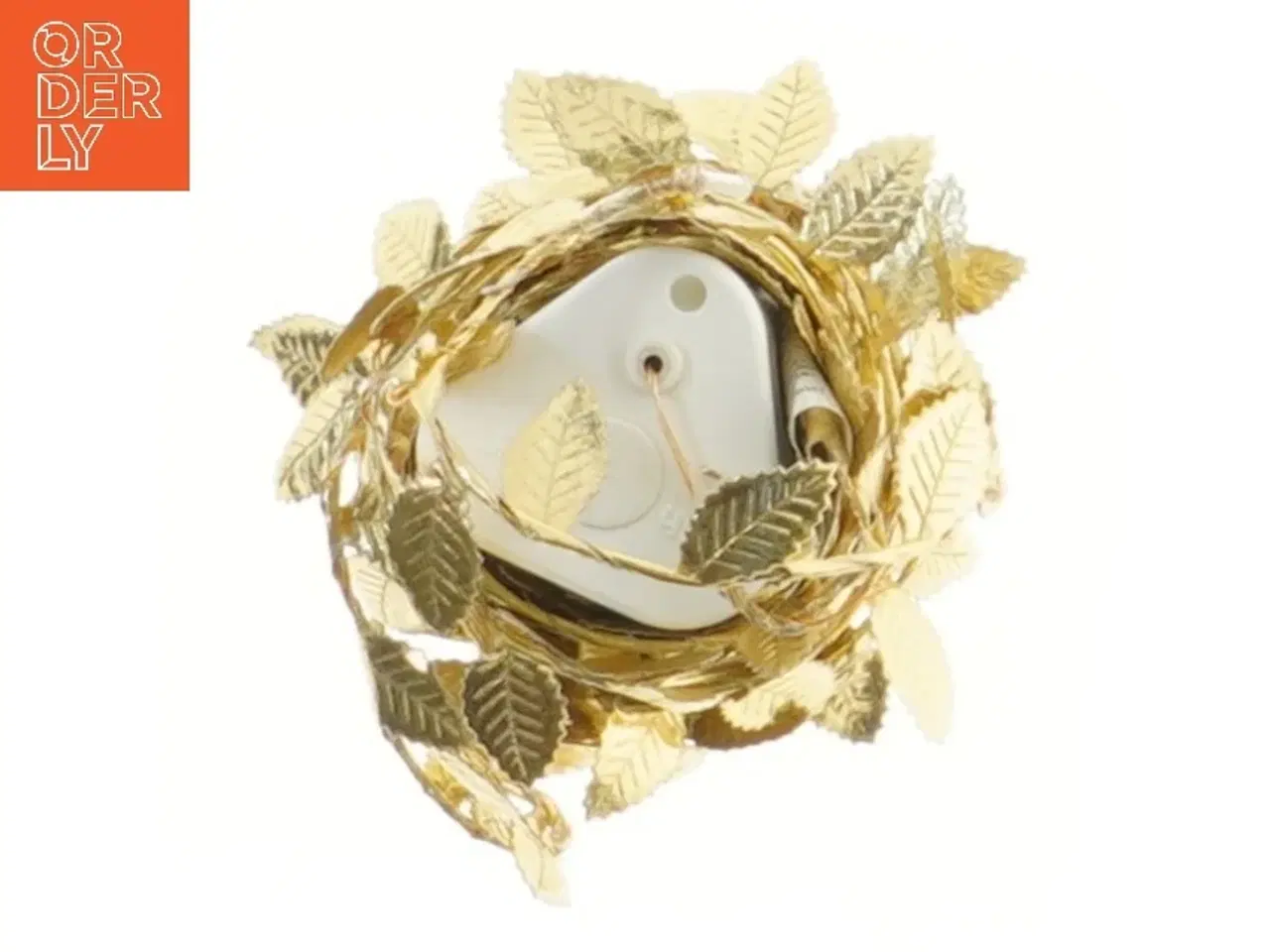 Billede 2 - Guldbelagt lyskæde med blade (str. 320 cm)