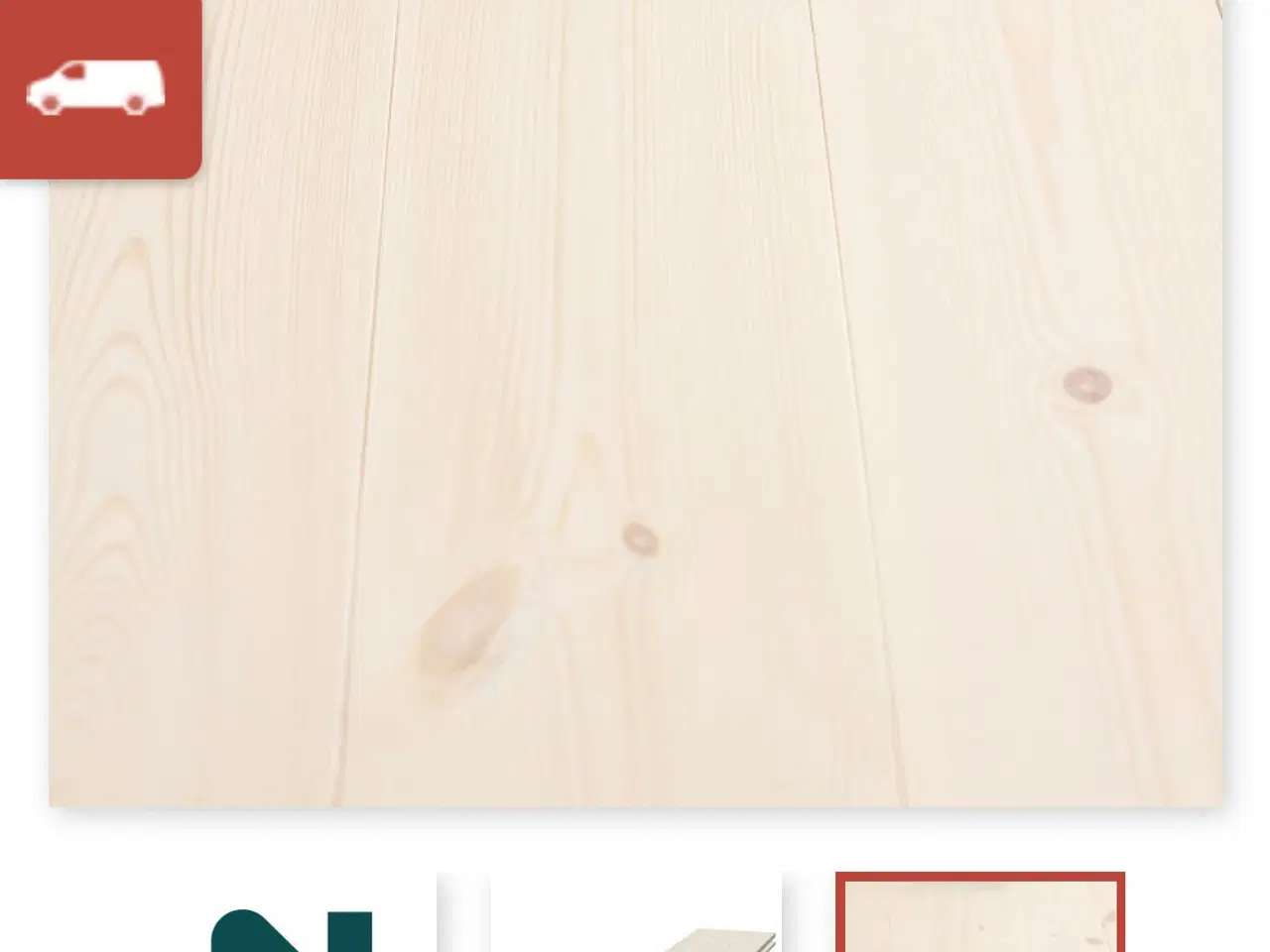 Billede 1 - Fyrretræs gulv hvidpigmenteret 25 x 180 mm.