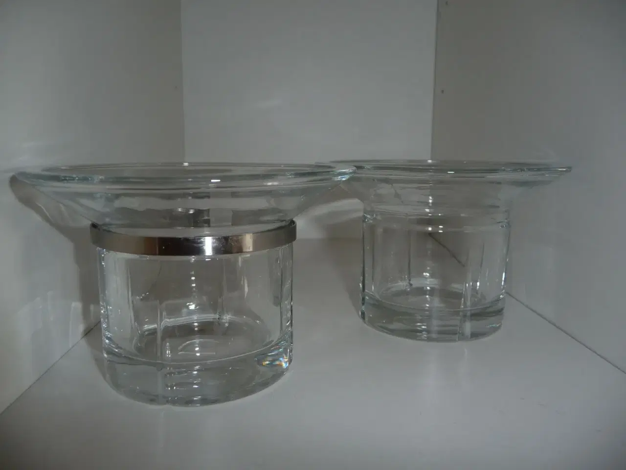 Billede 1 - 2 Rosendahl lysestager i glas