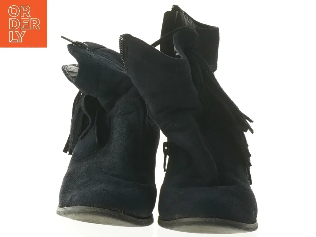 Billede 3 - Blå støvler med frynser fra Plus (str. 36 )