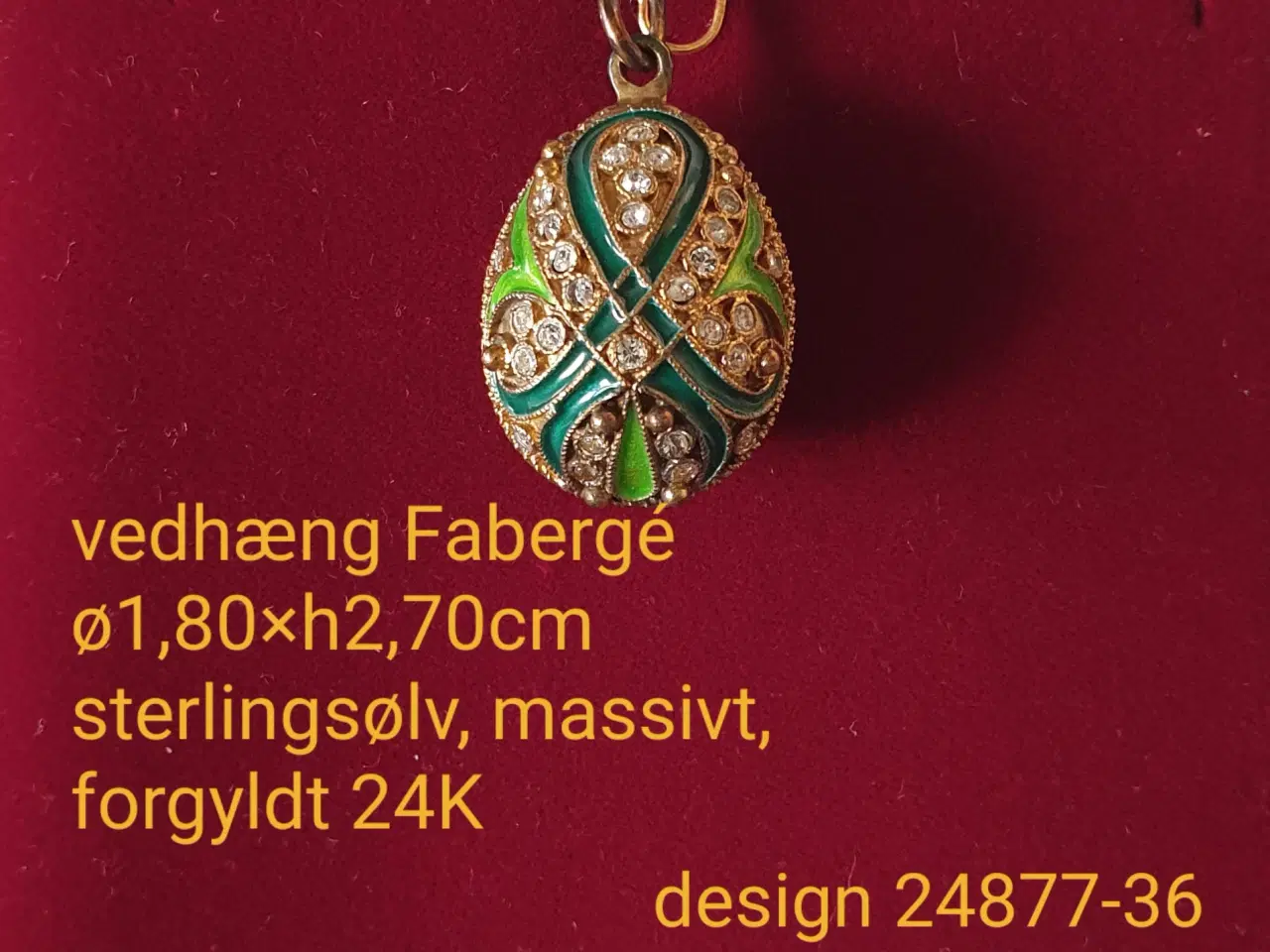 Billede 5 - Vedhæng i sterlingsølv 925 i Fabergé stil