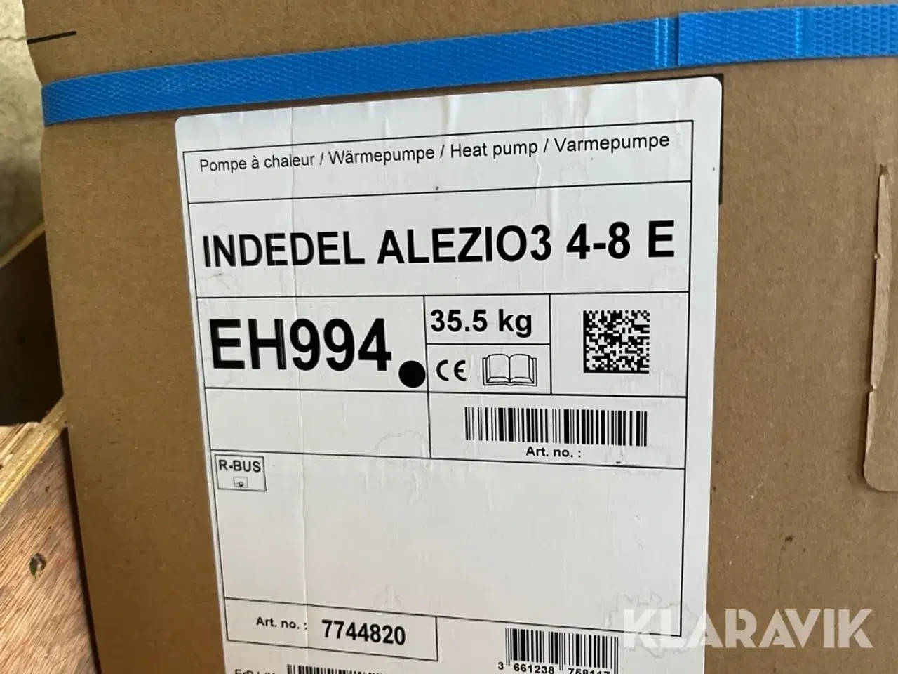 Billede 7 - Varmepumpe inde/ude med 60 liters varmtvandsbeholder.