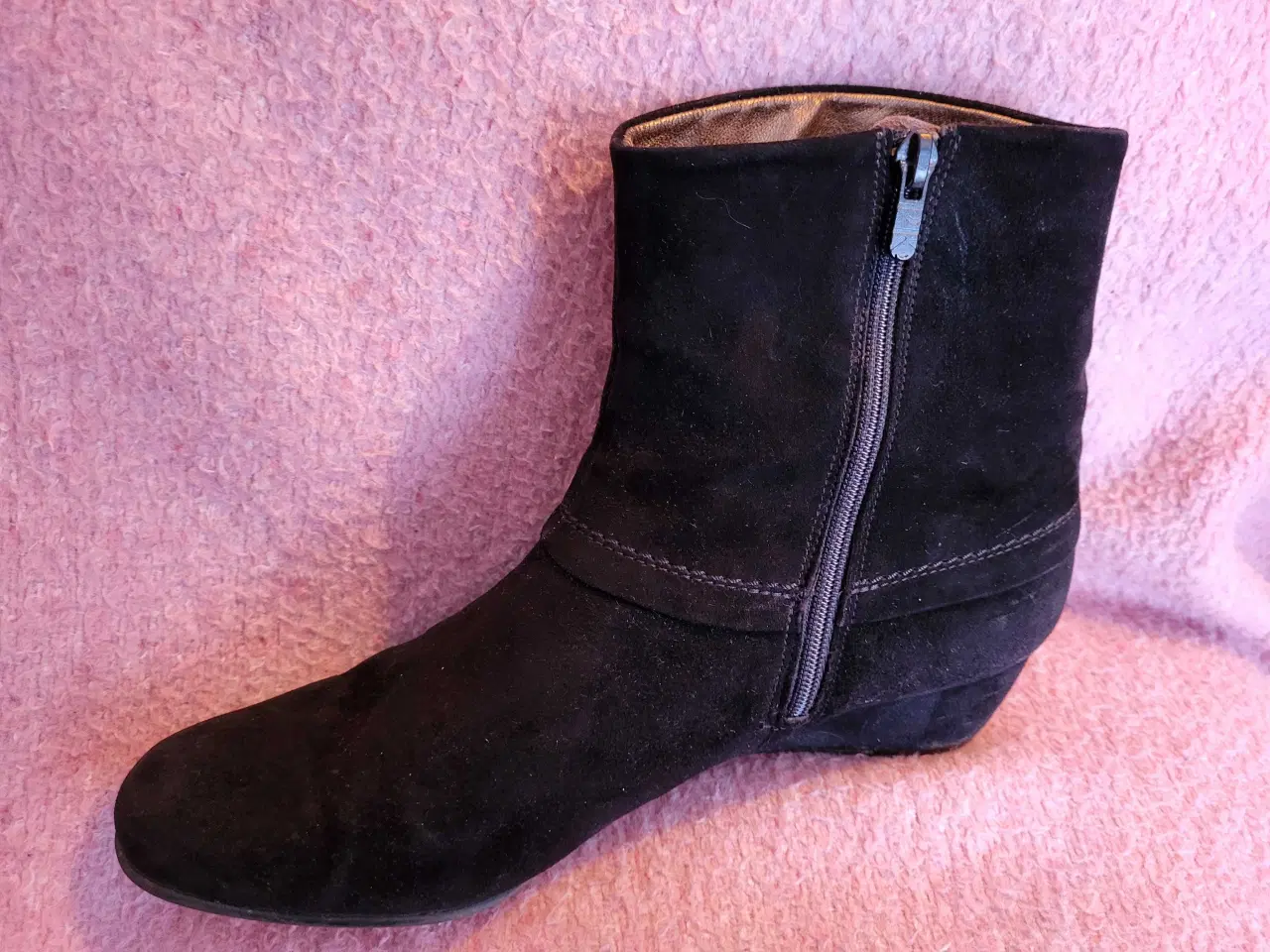 Billede 4 - Peter Kaiser støvletter/støvler i sort ruskind