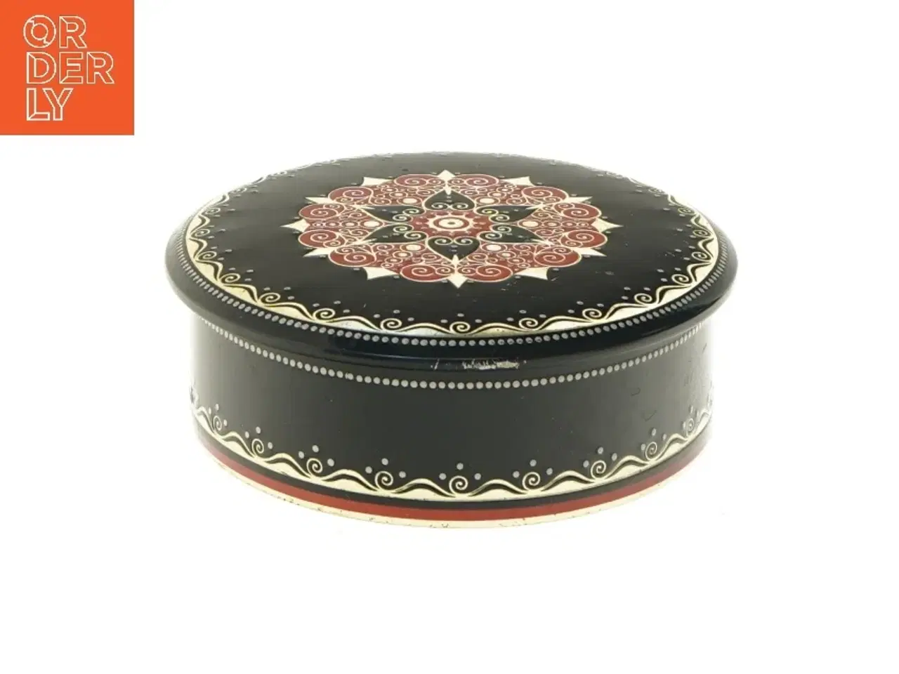 Billede 1 - Dekorativ metal æske (str. Ø 14 cm)