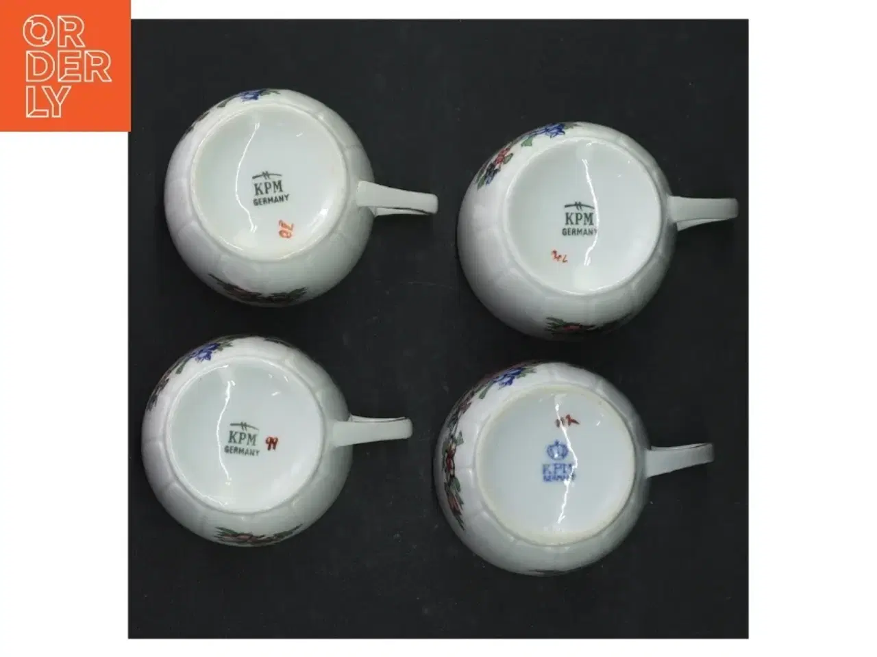 Billede 3 - Porcelænskopper og underkopper fra KPM (str. Ø. 15 cm. ø. 12,5 cm. h 6 cm ø. 6,5 cm)