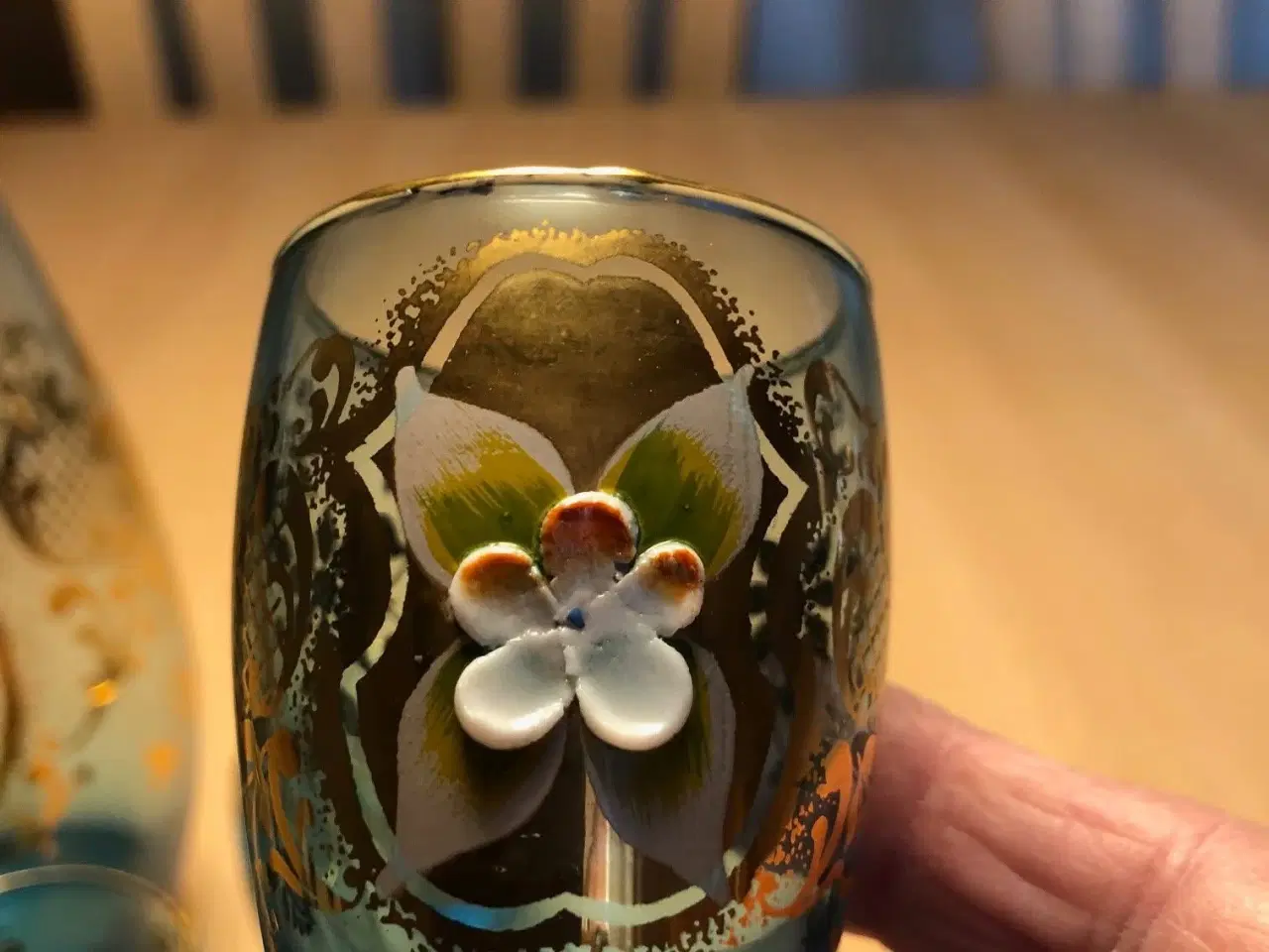Billede 2 - Murano Glaskaraffel m/ 5 hedvinsglas