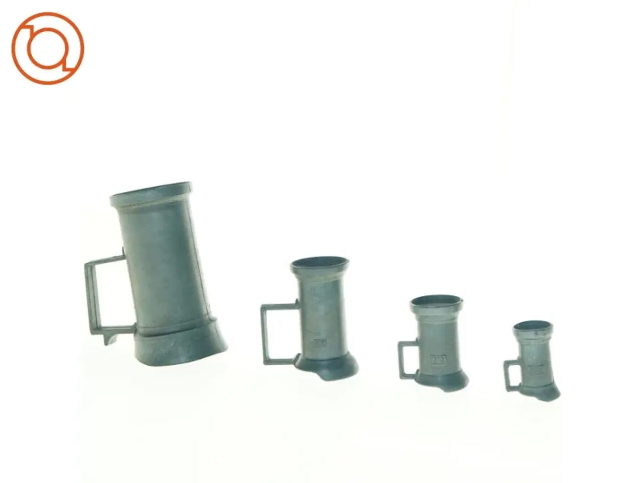 Billede 2 - Peltrato Sæt af tin målekopper kander (str. 5 cm til 13 cm)