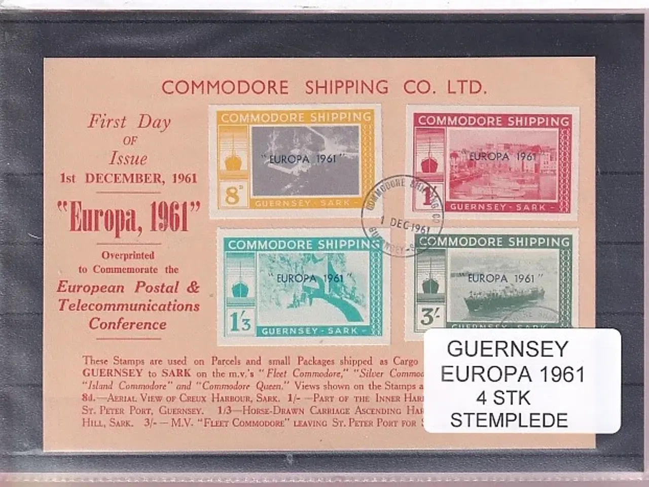 Billede 1 - Guernsey - Europa 1961 - 4 Stk. - Stemplet