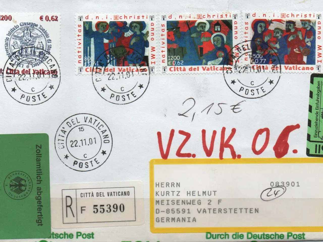 Billede 6 - Vatikan 7 sær konvolutter