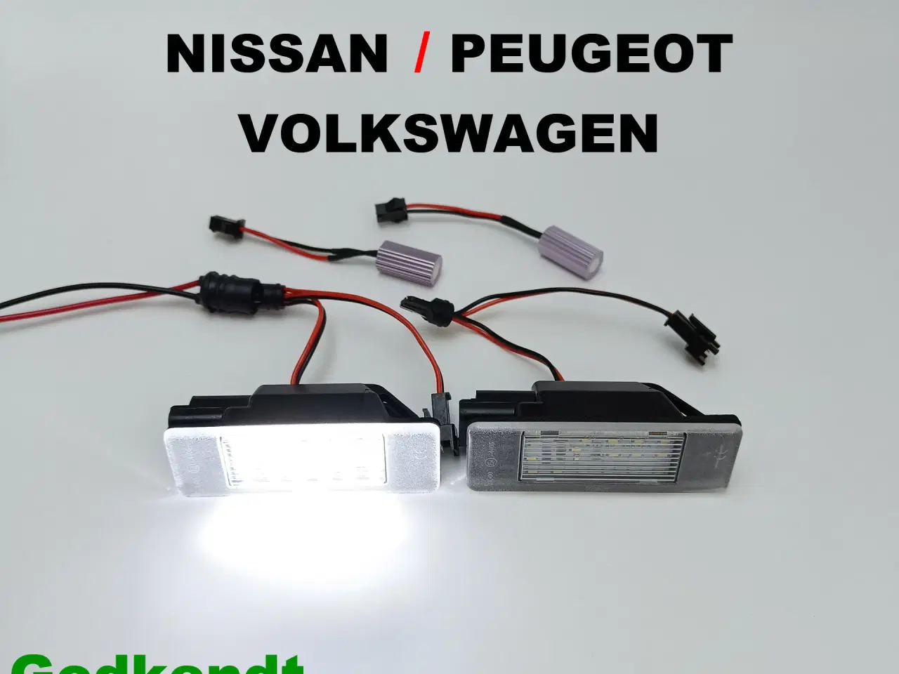 Billede 1 - NY! LED Nummerpladelys - Fiat Citroen Mercedes 
