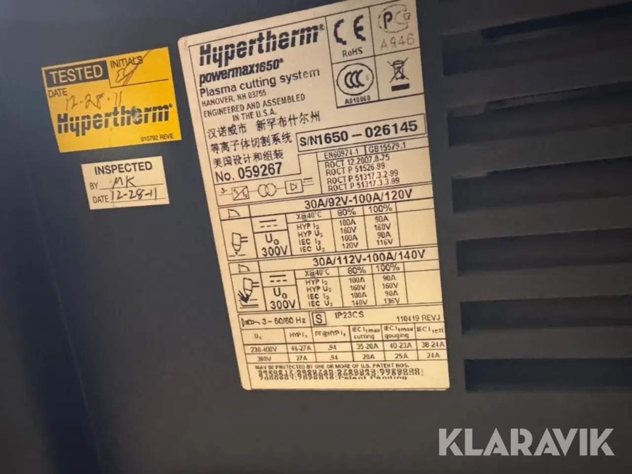 Billede 9 - Plasmaskærer Hypertherm Powermax 1650 G3 series