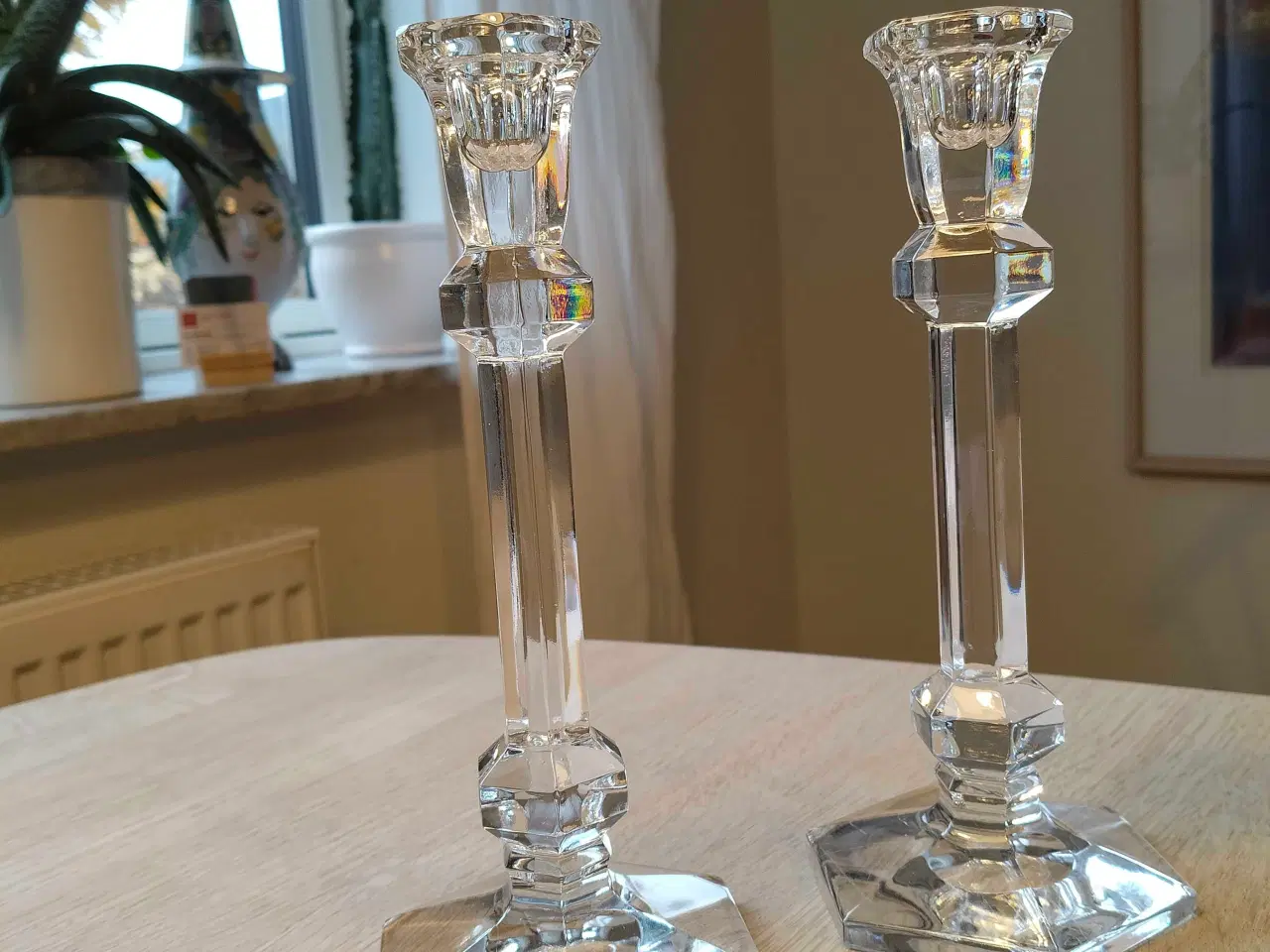 Billede 4 - Et sæt klar krystal lysestager
