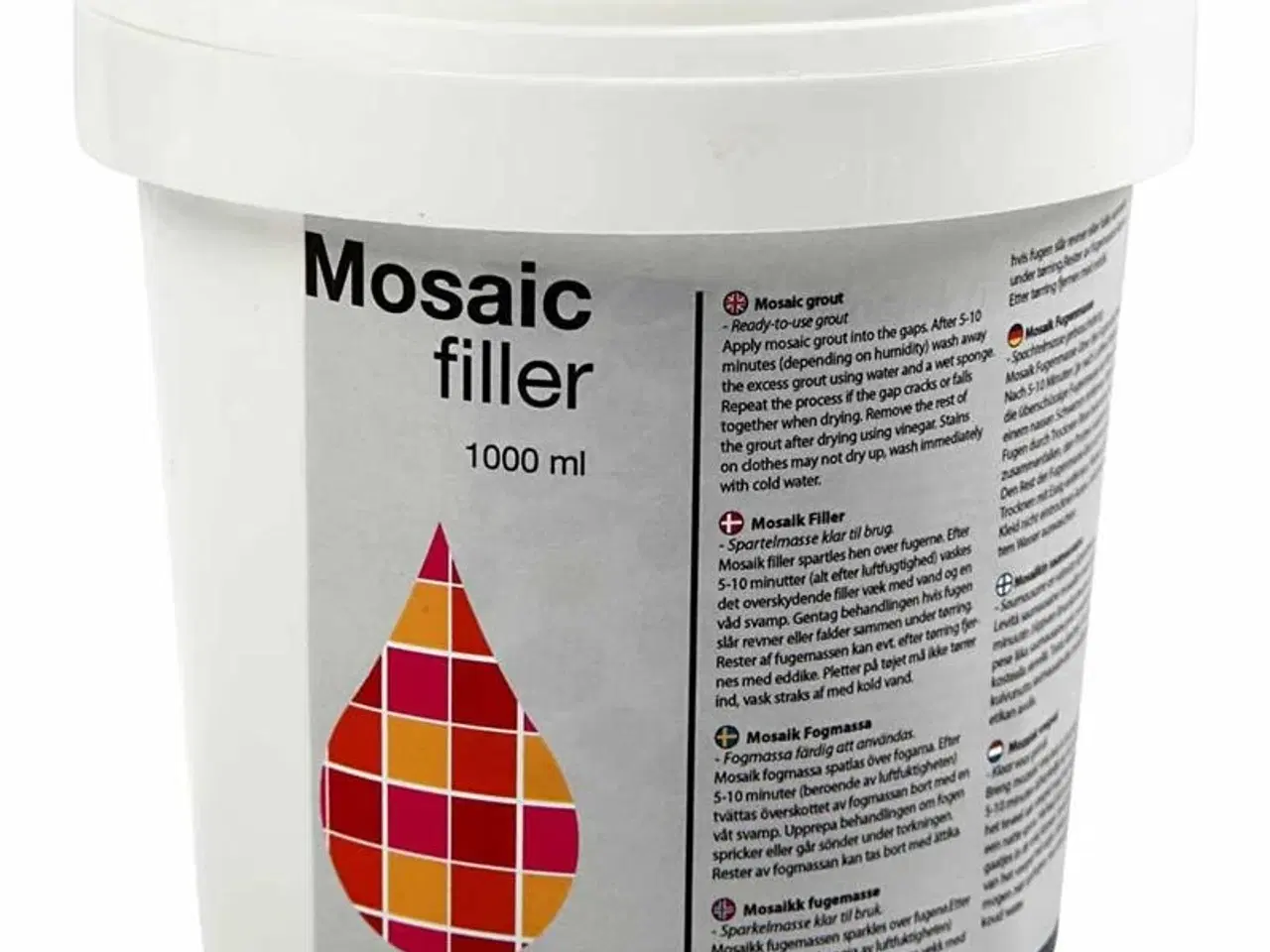 Billede 1 - Hvid Mosaik Fugemasse 1000ml - Effektiv og Holdbar