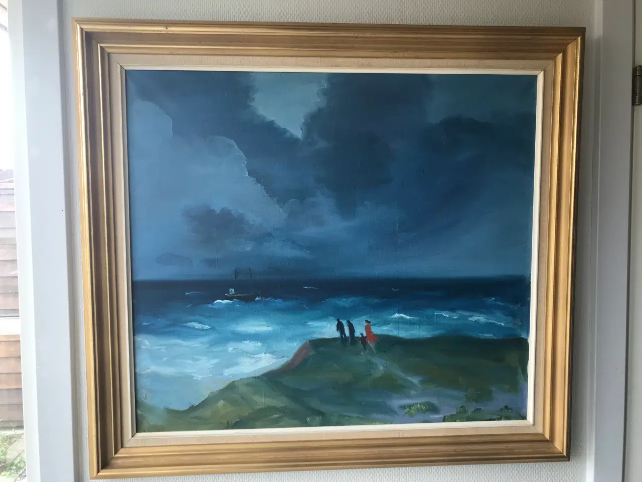 Billede 3 - "Storm ved Havet med Skib" - Knud Kristensen