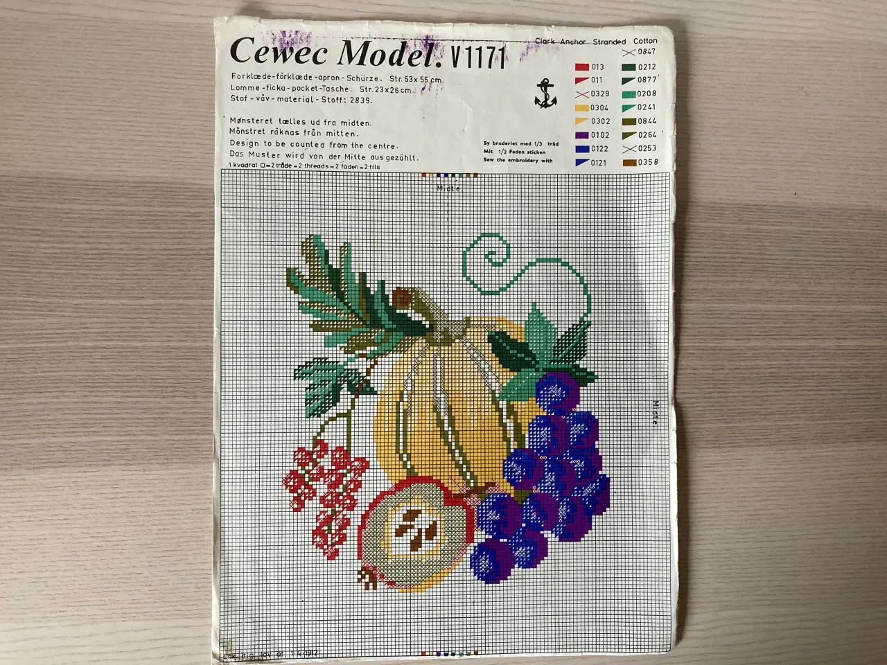 Billede 1 - Cewec mønster nr. V1171: Frugter