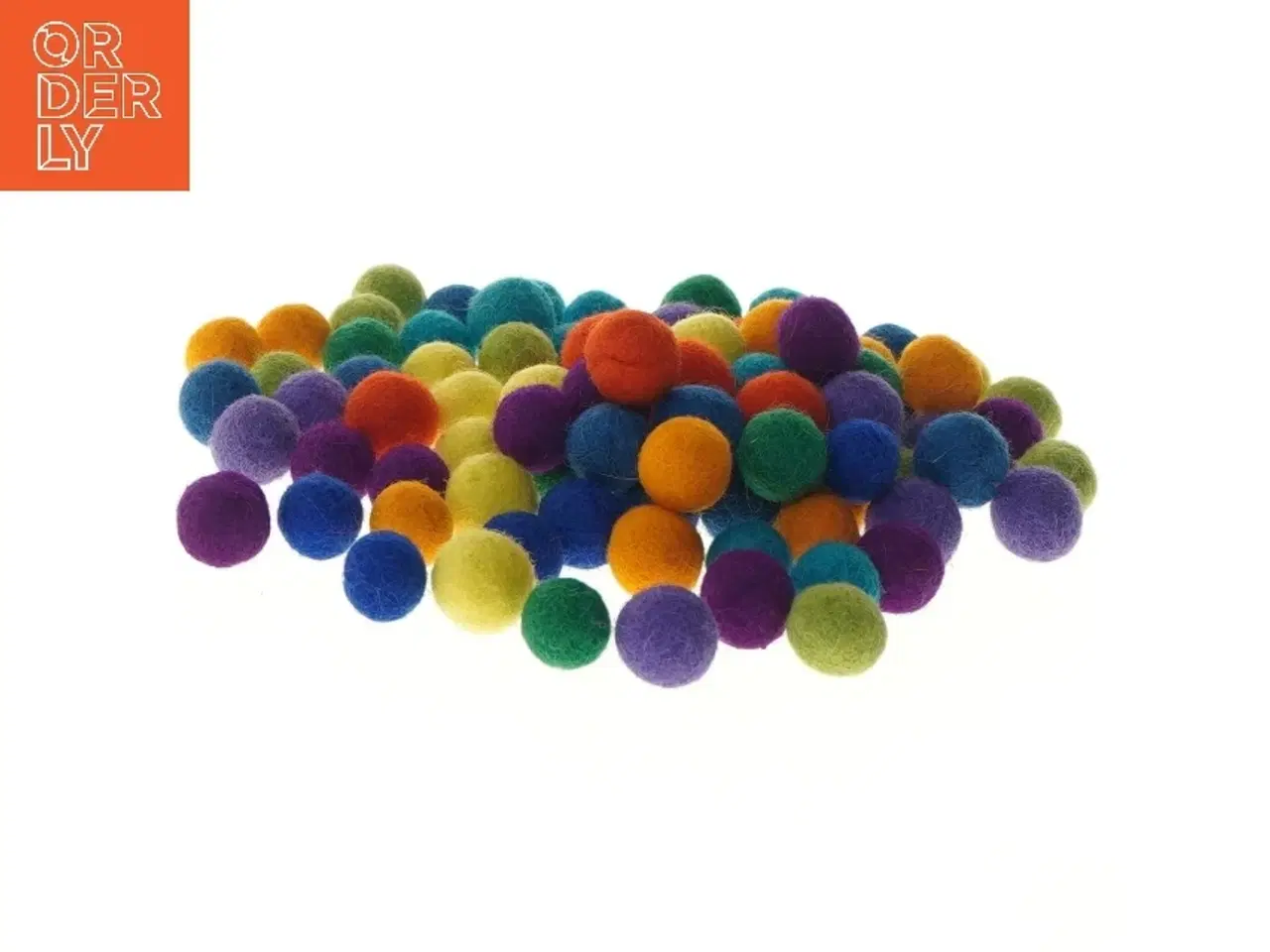 Billede 2 - Farvede uldkugler (str. 2 cm)