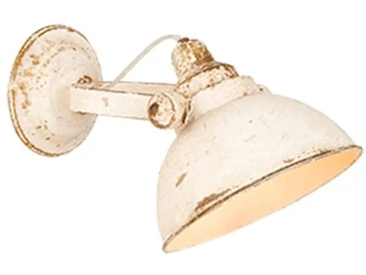 Billede 1 - Væglampe, Hvid rustik væglampe