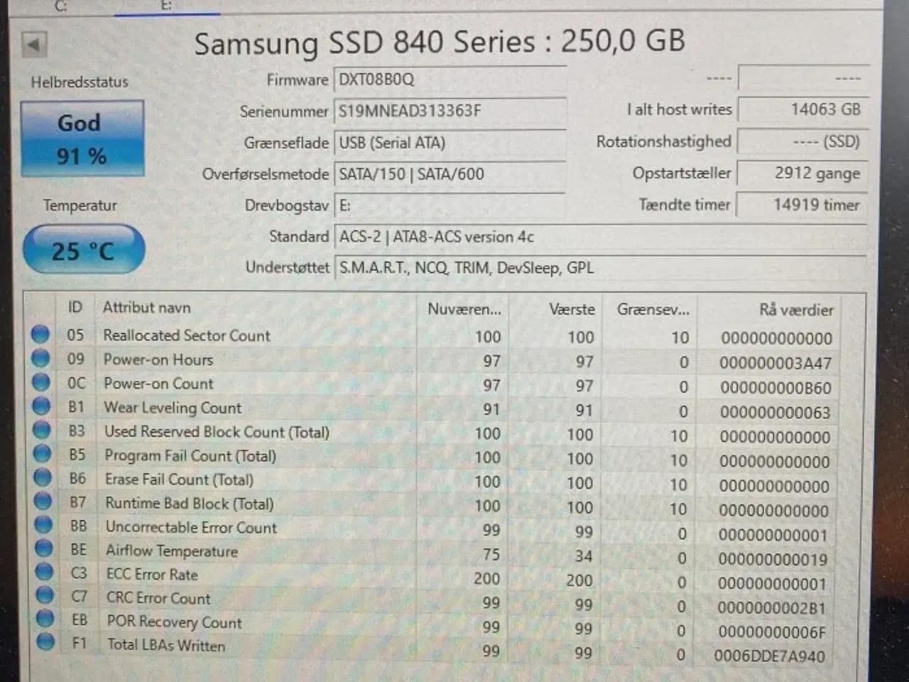 Billede 2 - SSD Samsung 840 – 250 GB – prisen er fast