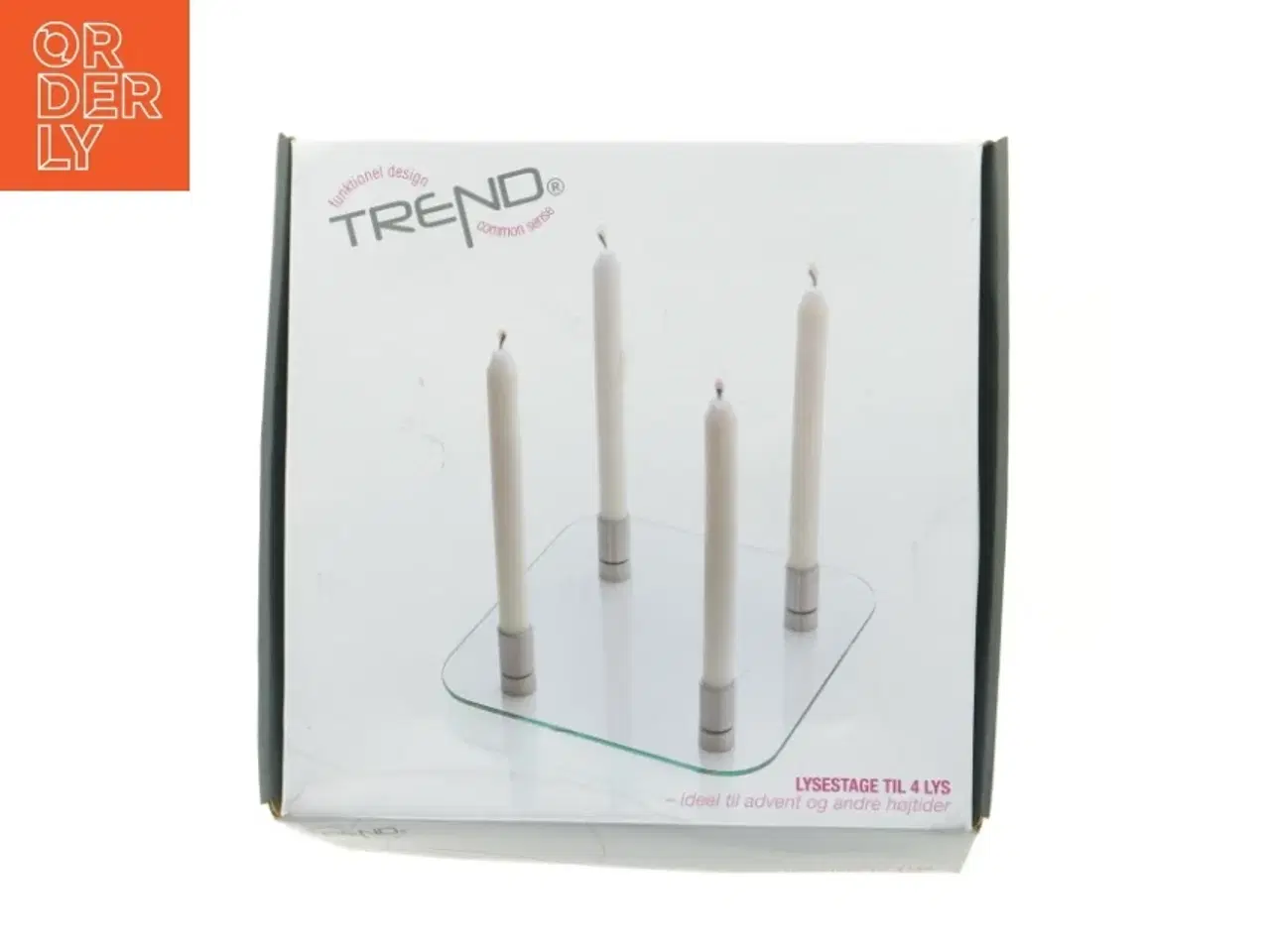 Billede 2 - 2 stk lysestage til 4 lys - advent (str. 28 x 28 cm)